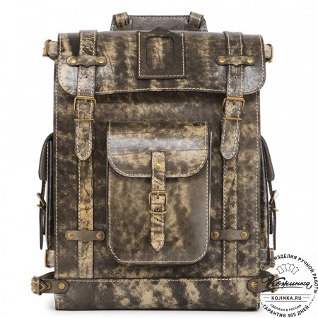 Кожаный ранец "Максимус 3" (пепел глянец)